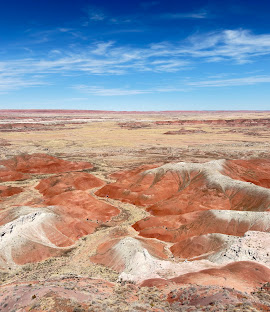 Colorful badlands in Petrified Forest National Park